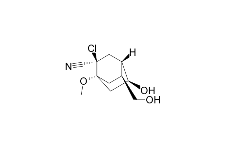 Bicyclo[2.2.2]octane-2-carbonitrile, 2-chloro-5-hydroxy-8-(hydroxymethyl)-1-methoxy-, (1.alpha.,2.alpha.,4.beta.,5.beta.,8S*)-