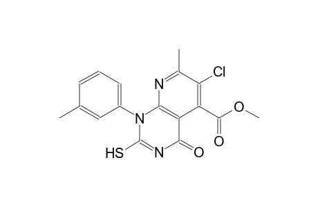 pyrido[2,3-d]pyrimidine-5-carboxylic acid, 6-chloro-1,4-dihydro-2-mercapto-7-methyl-1-(3-methylphenyl)-4-oxo-, methyl ester