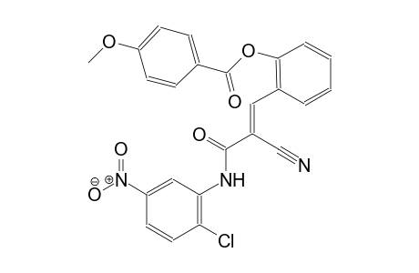 2-[(1E)-3-(2-chloro-5-nitroanilino)-2-cyano-3-oxo-1-propenyl]phenyl 4-methoxybenzoate