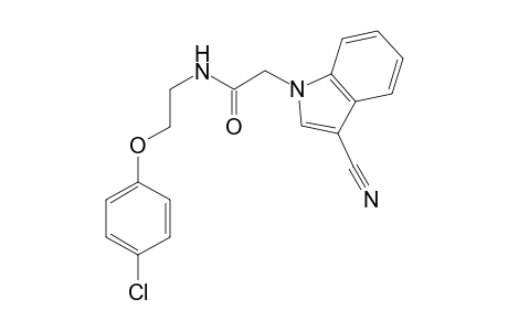 1H-Indole-1-acetamide, N-[2-(4-chlorophenoxy)ethyl]-3-cyano-