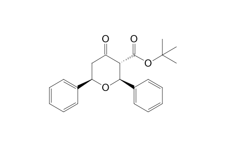 t-Butyl (2S*,3R*,6R*)-4-oxo-2,6-diphenyl-tetrahydro-2H-pyran-3-carboxylate