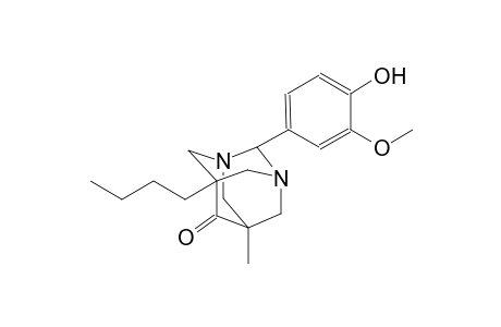 5-butyl-2-(4-hydroxy-3-methoxyphenyl)-7-methyl-1,3-diazatricyclo[3.3.1.1~3,7~]decan-6-one