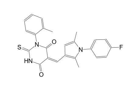 (5Z)-5-{[1-(4-fluorophenyl)-2,5-dimethyl-1H-pyrrol-3-yl]methylene}-1-(2-methylphenyl)-2-thioxodihydro-4,6(1H,5H)-pyrimidinedione