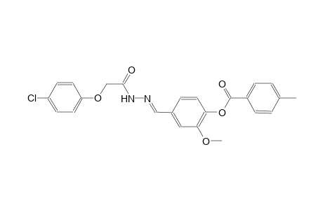 4-((E)-{[(4-chlorophenoxy)acetyl]hydrazono}methyl)-2-methoxyphenyl 4-methylbenzoate