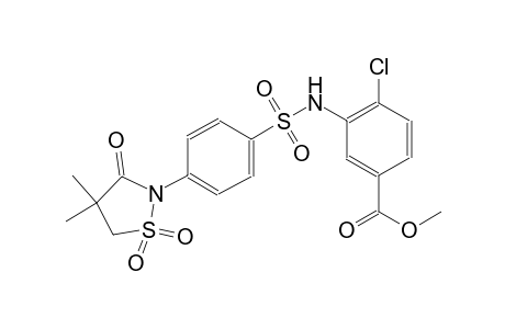 benzoic acid, 4-chloro-3-[[[4-(4,4-dimethyl-1,1-dioxido-3-oxo-2-isothiazolidinyl)phenyl]sulfonyl]amino]-, methyl ester