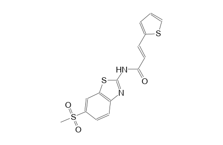 (2E)-N-[6-(methylsulfonyl)-1,3-benzothiazol-2-yl]-3-(2-thienyl)-2-propenamide