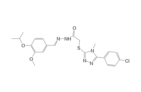 2-{[5-(4-chlorophenyl)-4-methyl-4H-1,2,4-triazol-3-yl]sulfanyl}-N'-[(E)-(4-isopropoxy-3-methoxyphenyl)methylidene]acetohydrazide