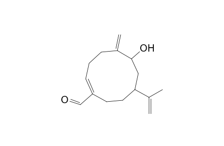(1E)-5-methylidene-6-oxidanyl-8-prop-1-en-2-yl-cyclodecene-1-carbaldehyde