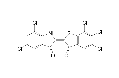 3H-Indol-3-one, 5,7-dichloro-1,2-dihydro-2-(5,6,7-trichloro-3-oxobenzo[b]thien-2(3H)-ylidene)-