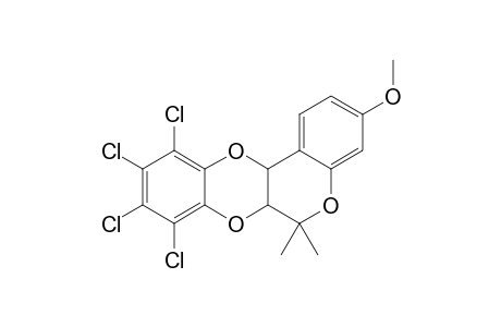 8,9,10,11-Tetrachloro-6a,12a-dihydro-3-methoxy-6,6-dimethyl-6H-[1]-benzopyrano-[3,4-B]-[1,4]-benzodioxine
