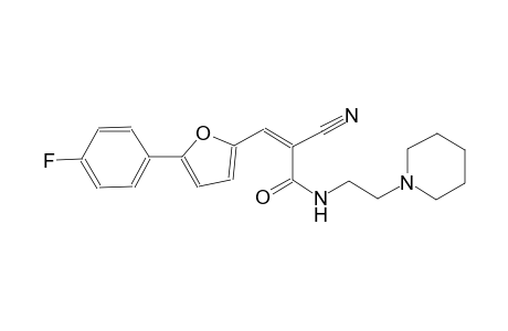 (2Z)-2-cyano-3-[5-(4-fluorophenyl)-2-furyl]-N-[2-(1-piperidinyl)ethyl]-2-propenamide