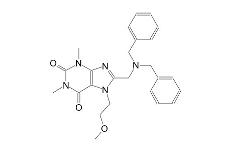 8-[(dibenzylamino)methyl]-7-(2-methoxyethyl)-1,3-dimethyl-3,7-dihydro-1H-purine-2,6-dione