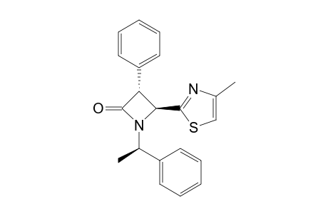 (-)-(3R,4S,1'R)-4-(4-Methylthiazol-2-yl)-3-phenyl-1-(1-phenylethyl)-azetidin-2-one