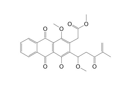 METHYL-2-[4-HYDROXY-1-METHOXY-3-(1'-METHOXY-4'-METHYL-3'-OXO-PENT-4'-ENYL)-9,10-DIOXO-9,10-DIHYDRO-ANTHRACEN-2-YL]-ACETATE