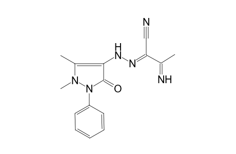 (2Z)-2-[(1,5-Dimethyl-3-oxo-2-phenyl-2,3-dihydro-1H-pyrazol-4-yl)hydrazono]-3-iminobutanenitrile