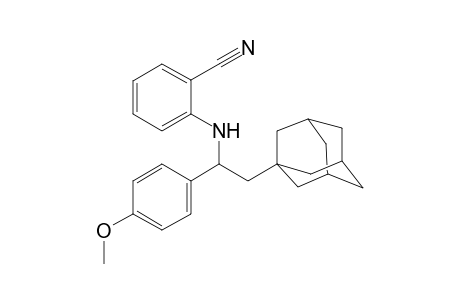 2-[[2-(1-adamantyl)-1-(4-methoxyphenyl)ethyl]amino]benzonitrile