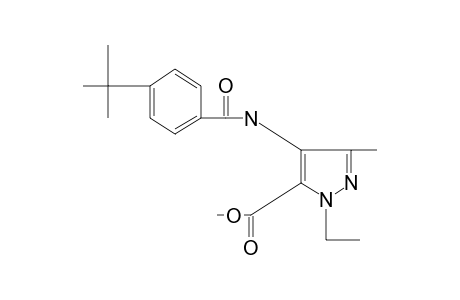 4-(p-tert-BUTYLBENZAMIDO)-1-ETHYL-3-METHYLPYRAZOLE5-CARBOXYLIC ACID, METHYL ESTER