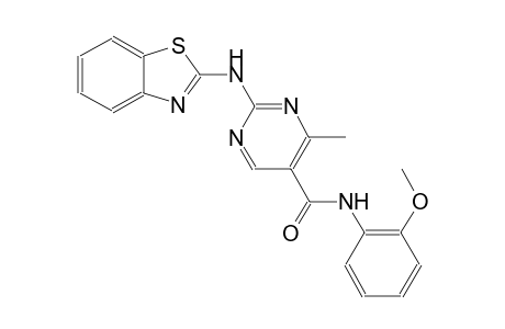 2-(1,3-benzothiazol-2-ylamino)-N-(2-methoxyphenyl)-4-methyl-5-pyrimidinecarboxamide