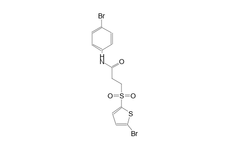 N-(4-bromophenyl)-3-[(5-bromo-2-thienyl)sulfonyl]propanamide