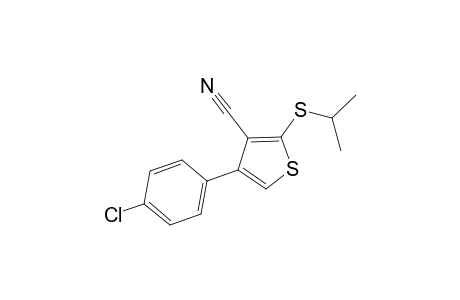 Thiophene-3-carbonitrile, 4-(4-chlorophenyl)-2-isopropylthio-