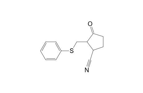 Cyclopentanecarbonitrile, 3-oxo-2-[(phenylthio)methyl]-