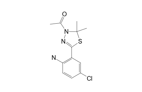 3-METHYLCARBONYL-5-(2-AMINO-5-CHLOROPHENYL)-2,2-DIMETHYL-2,3-DIHYDRO-1,3,4-THIADIAZOLE