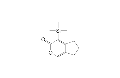 Cyclopenta[c]pyran-3(5H)-one, 6,7-dihydro-4-(trimethylsilyl)-