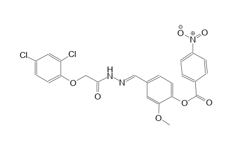4-((E)-{[(2,4-dichlorophenoxy)acetyl]hydrazono}methyl)-2-methoxyphenyl 4-nitrobenzoate