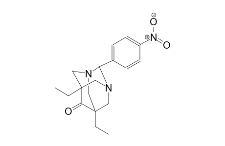 5,7-diethyl-2-(4-nitrophenyl)-1,3-diazatricyclo[3.3.1.1~3,7~]decan-6-one