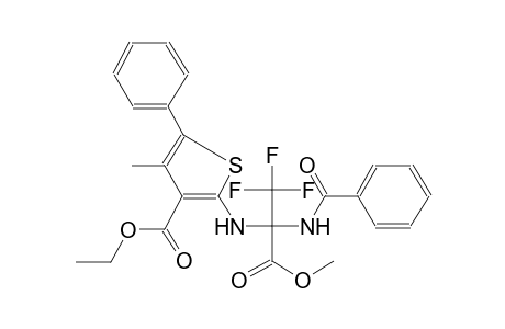 3-thiophenecarboxylic acid, 2-[[1-(benzoylamino)-2,2,2-trifluoro-1-(methoxycarbonyl)ethyl]amino]-4-methyl-5-phenyl-, ethyl ester