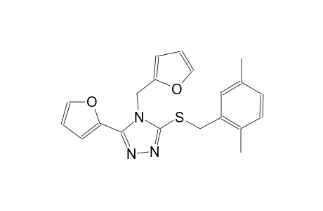 3-[(2,5-dimethylbenzyl)sulfanyl]-5-(2-furyl)-4-(2-furylmethyl)-4H-1,2,4-triazole