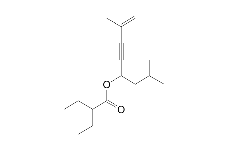 2-Ethylbutyric acid, 2,7-dimethyloct-5-yn-7-en-4-yl ester