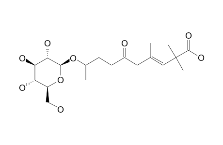 9-(BETA-D-GLUCOPYRANOSYLOXY)-2,2,4-TRIMETHYL-DECA-3-EN-6-ON-1-OIC-ACID
