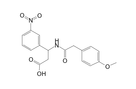3-[2-(4-methoxyphenyl)ethanoylamino]-3-(3-nitrophenyl)propanoic acid