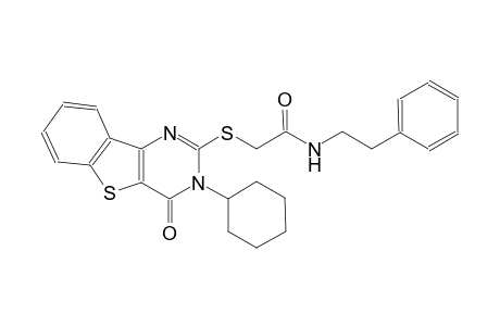 2-[(3-cyclohexyl-4-oxo-3,4-dihydro[1]benzothieno[3,2-d]pyrimidin-2-yl)sulfanyl]-N-(2-phenylethyl)acetamide
