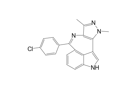 5-(4-Chlorophenyl)-1,3-dimethylpyrazolo[3',4':6,7]azepino[5,4,3-cd]indole