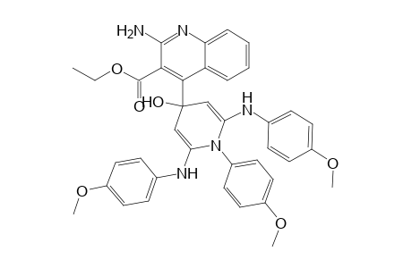Ethyl 2-amino-4-[4-hydroxy-1-(4-methoxyphenyl)-2,6-bis(4-methoxyphenylamino)-1,4-dihydro-4-pyridyl]quinoline-3-carboxylate