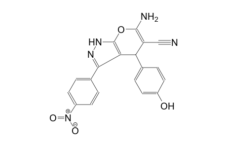6-amino-4-(4-hydroxyphenyl)-3-(4-nitrophenyl)-1,4-dihydropyrano[2,3-c]pyrazole-5-carbonitrile