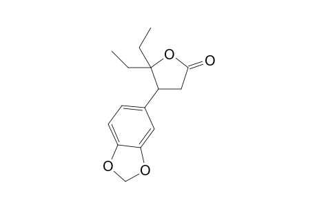 4-{Benzo[d][1,3]dioxo-5-yl}-5,5-diethyltetrahydro-2-furanone