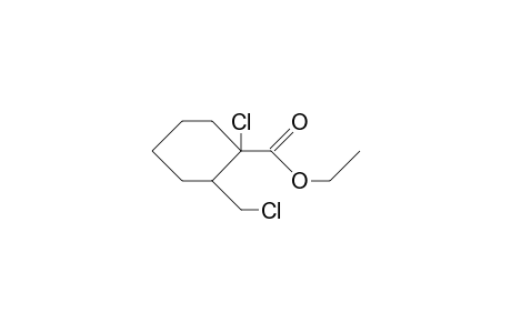 trans-1-Chloro-2-chloromethyl-cyclohexane-carboxylic acid, ethyl ester