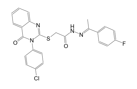 2-{[3-(4-chlorophenyl)-4-oxo-3,4-dihydro-2-quinazolinyl]sulfanyl}-N'-[(E)-1-(4-fluorophenyl)ethylidene]acetohydrazide