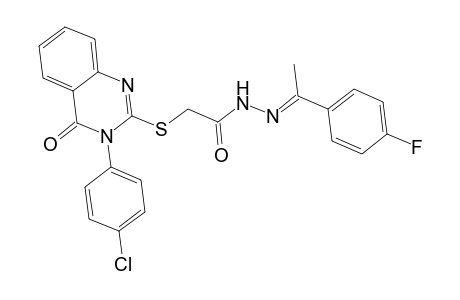 2-{[3-(4-chlorophenyl)-4-oxo-3,4-dihydro-2-quinazolinyl]sulfanyl}-N'-[(E)-1-(4-fluorophenyl)ethylidene]acetohydrazide