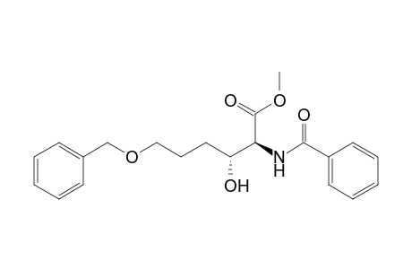 trans-Methyl (2S,3R)-2-Benzamido-6-benzyloxy-3-hydroxyhexanoate