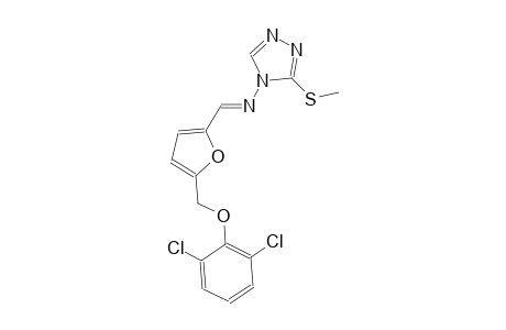 N-((E)-{5-[(2,6-dichlorophenoxy)methyl]-2-furyl}methylidene)-3-(methylsulfanyl)-4H-1,2,4-triazol-4-amine