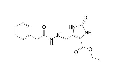 1H-imidazole-4-carboxylic acid, 2,3-dihydro-2-oxo-5-[(E)-[(phenylacetyl)hydrazono]methyl]-, ethyl ester
