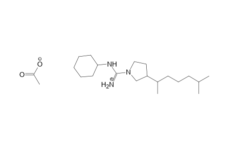 1-Pyrrolidinecarboximidamide, N-cyclohexyl-3-(1,5-dimethylhexyl)-,monoacetate