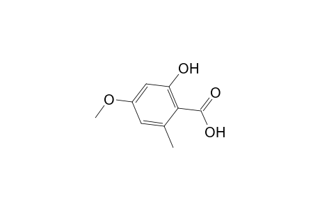Benzoic acid, 2-hydroxy-4-methoxy-6-methyl-