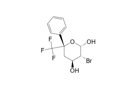 2H-Pyran-2,4-diol, 3-bromotetrahydro-6-phenyl-6-(trifluoromethyl)-, (2.alpha.,3.alpha.,4.beta.,6.beta.)-(.+-.)-