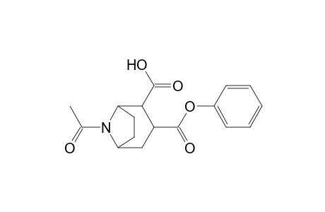 Phenyl N-acetyl-2-hydroxycarbonyl-8-azabicyclo[3.2.1]octane-3-carboxylate