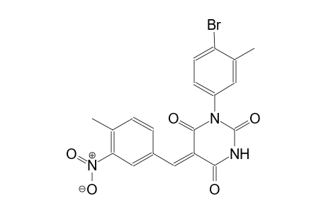 2,4,6(1H,3H,5H)-pyrimidinetrione, 1-(4-bromo-3-methylphenyl)-5-[(4-methyl-3-nitrophenyl)methylene]-, (5Z)-